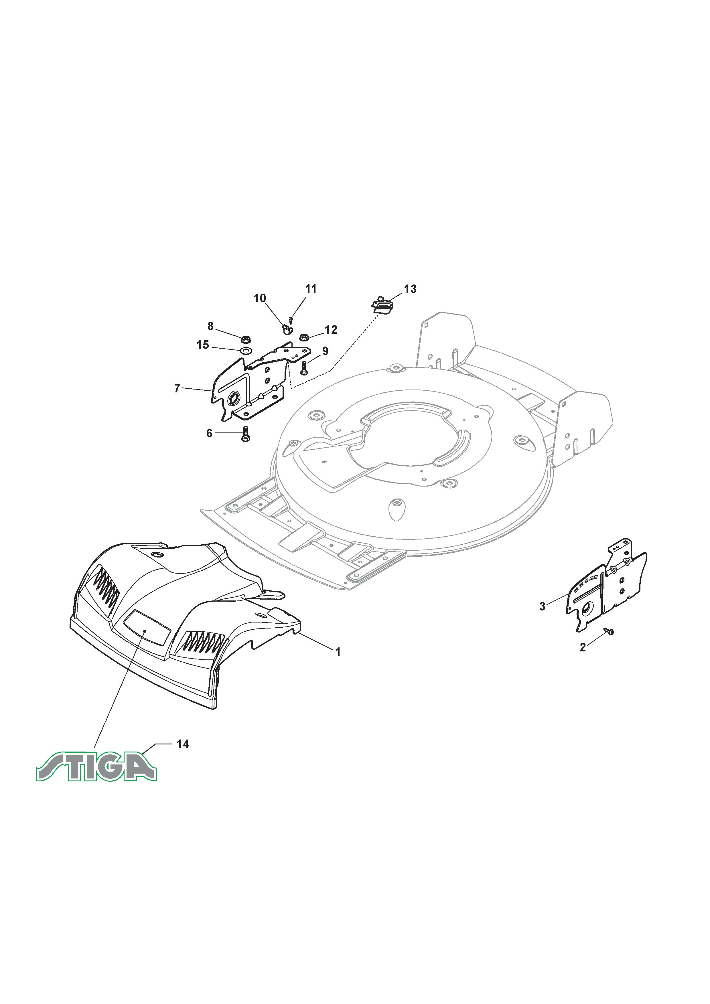 Защитный кожух для Stiga Multiclip 50 SX H (2019) # 291502038/ST1, цена в Москве, купить запчасти Стига в интернет-магазине «Премиум инструмент»