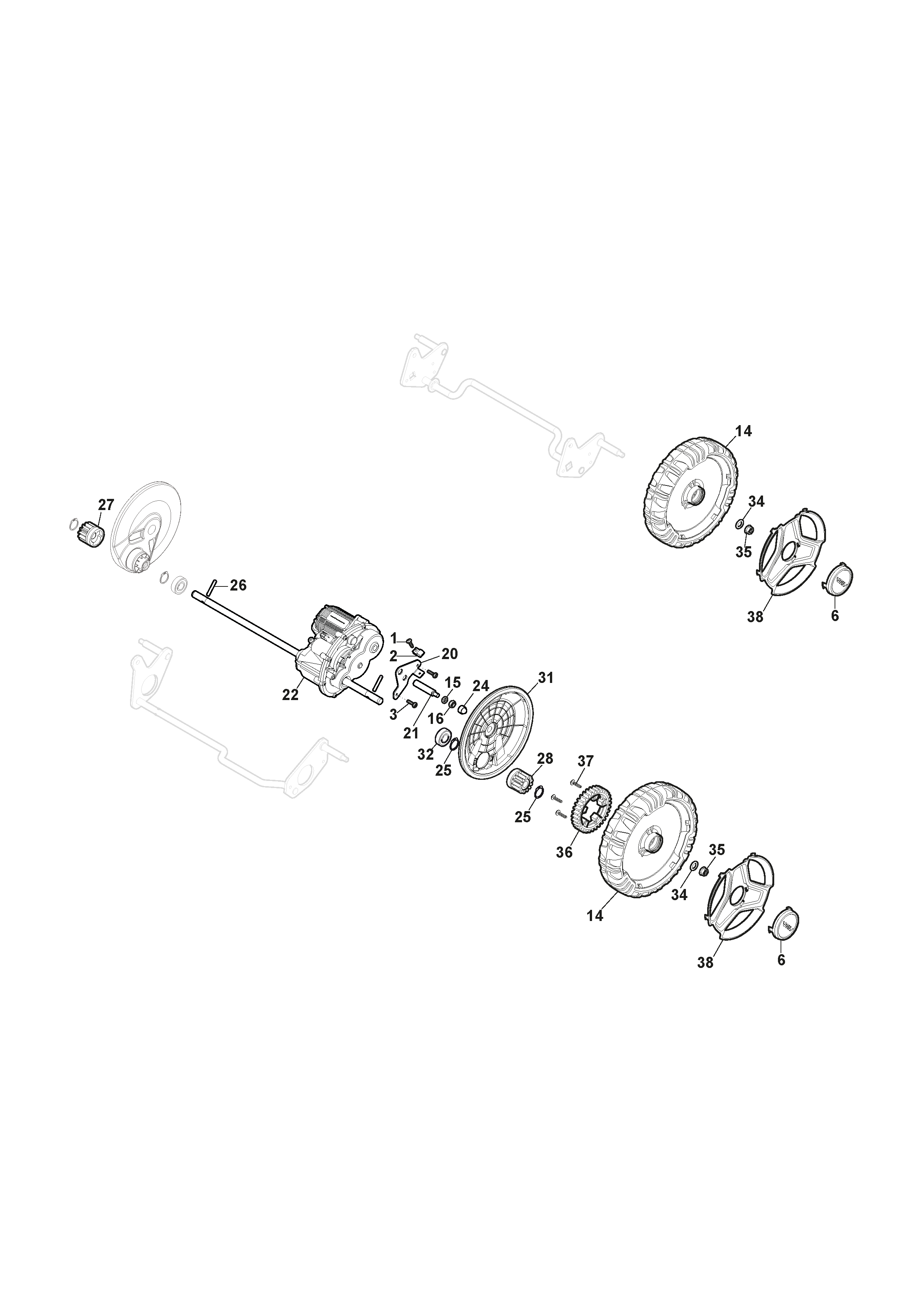 Трансмиссия и колеса для MULTICLIP 50 SX DAE (2020) # 291502078/ST1 - цена в Москве, купить запчасти Стига в интернет-магазине «Премиум инструмент»