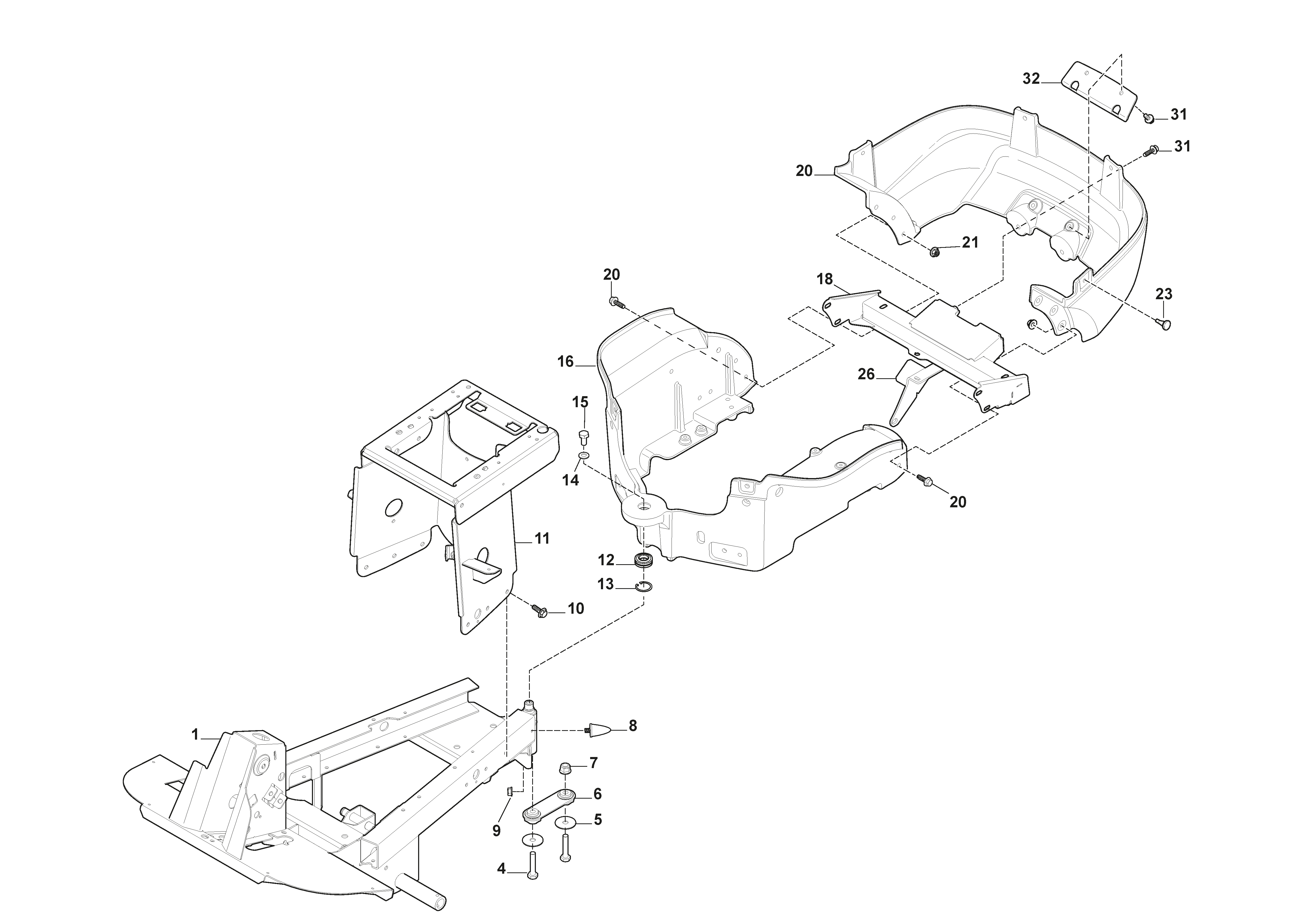 Рама для E-PARK 220 (2020) # 2F5828001/ST1 - цена в Москве, купить запчасти Стига в интернет-магазине «Премиум инструмент»