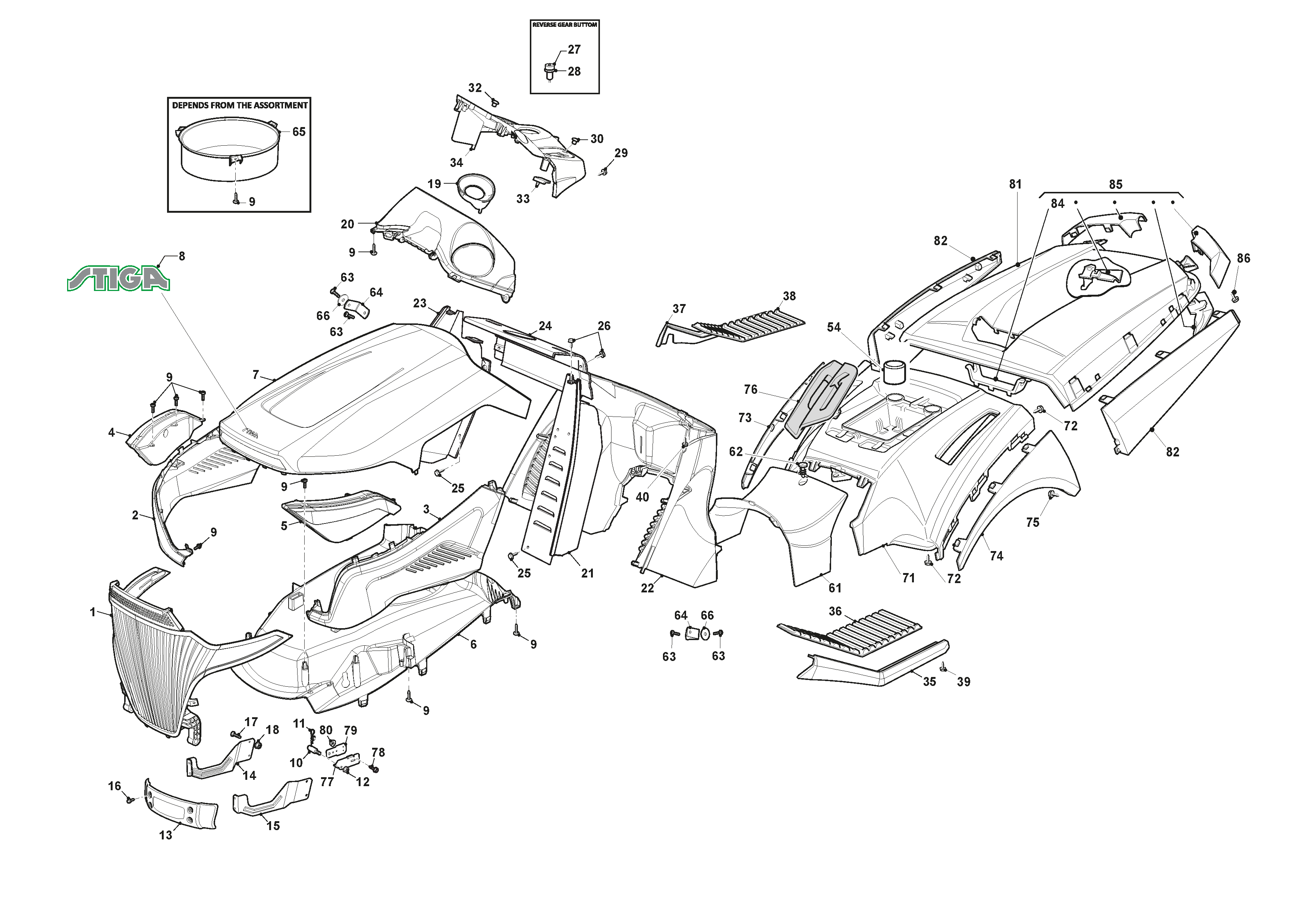 Кузов для Stiga ESTATE 9102 W (2022) # 2T0980381/ST2, цена в Москве, купить запчасти Стига в интернет-магазине «Премиум инструмент»
