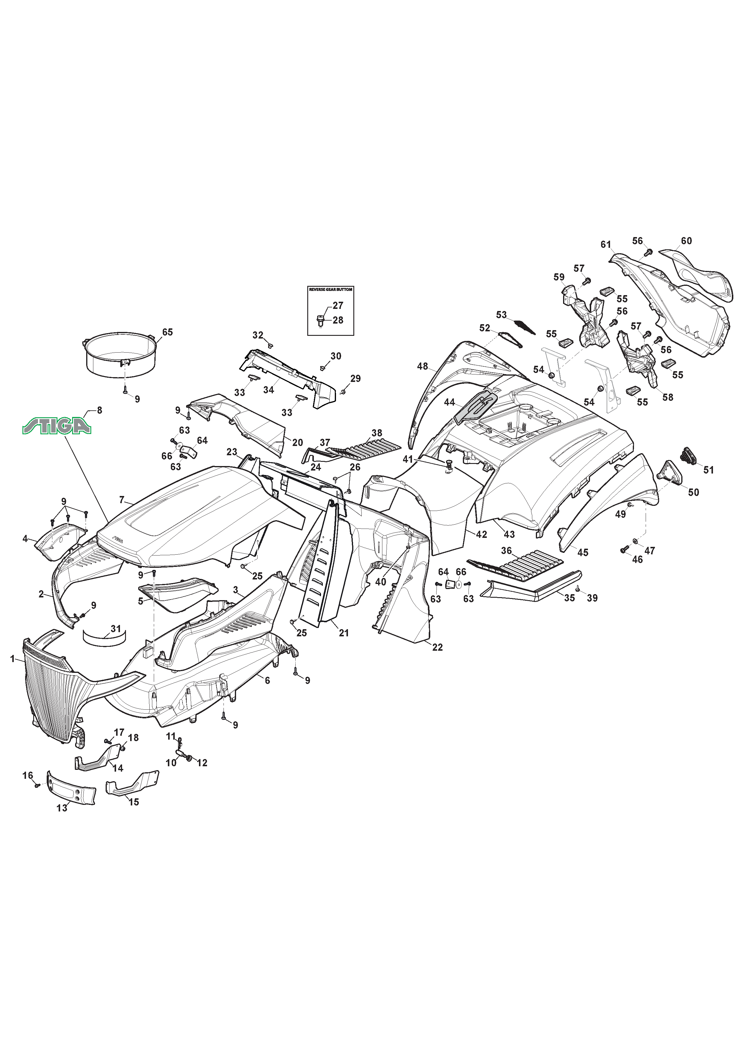 Корпус для тракторов Stiga TORNADO 6108 HW, артикул: 2T1800681/17 - цена в Москве, купить запчасти Стига в интернет-магазине «Премиум инструмент»