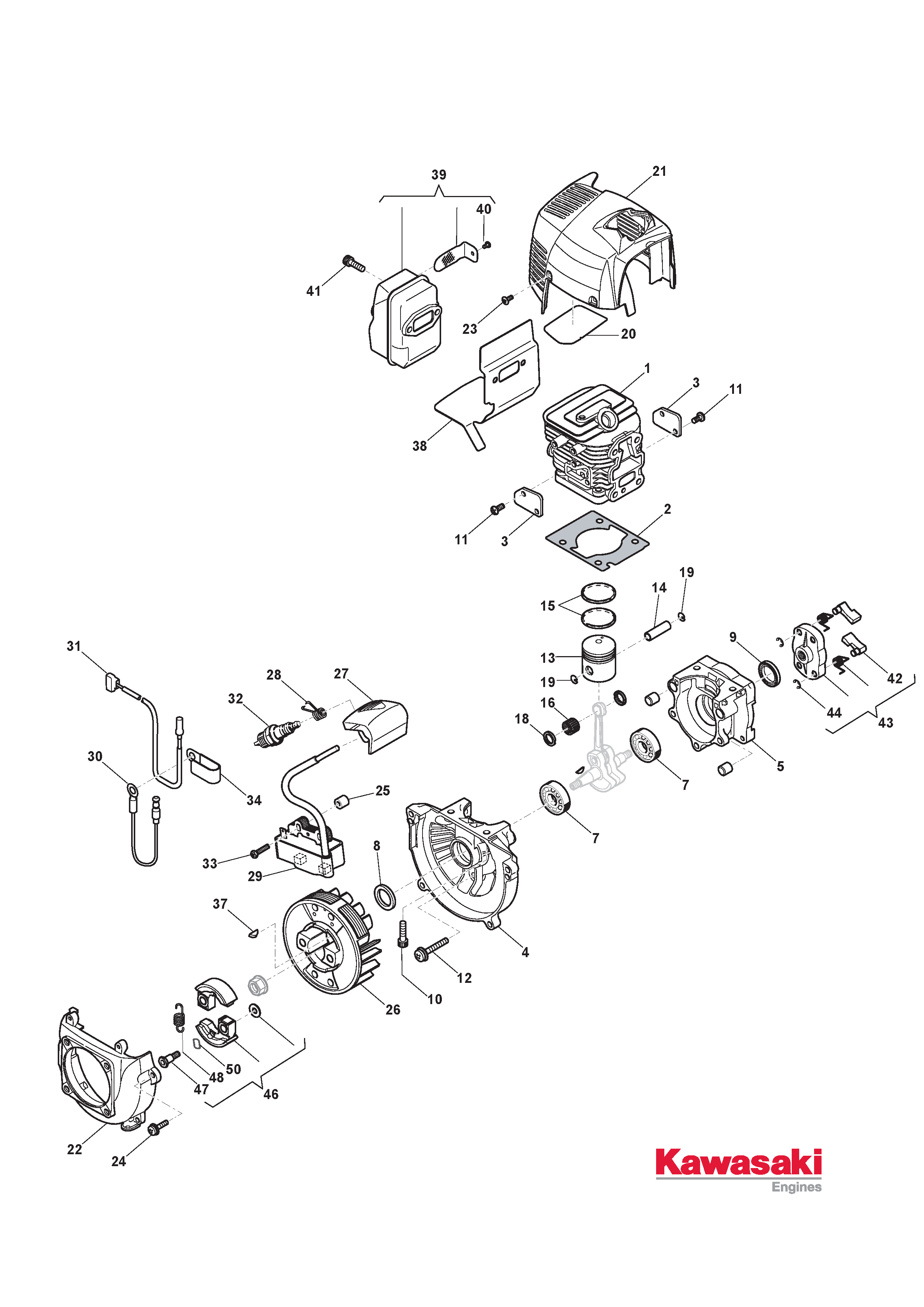 Двигатель для триммеров/кусторезов Stiga SBC 627 KD, артикул: 288121002/14 - цена в Москве, купить запчасти Стига в интернет-магазине «Премиум инструмент»