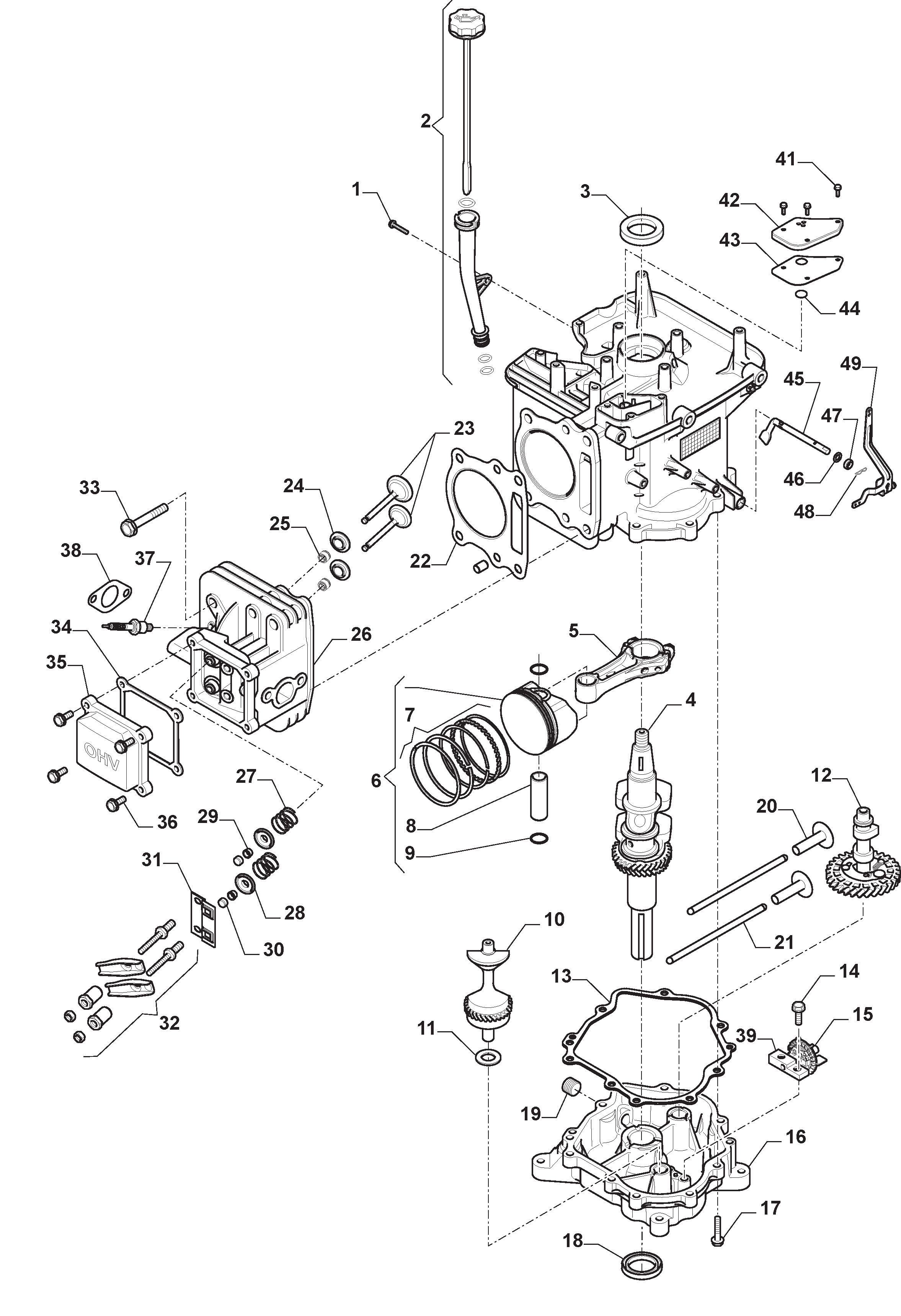 Двигатель - Цилиндр, Коленвал для тракторов Stiga TORNADO 2098, артикул: 2T0510481/ST1 - цена в Москве, купить запчасти Стига в интернет-магазине «Премиум инструмент»